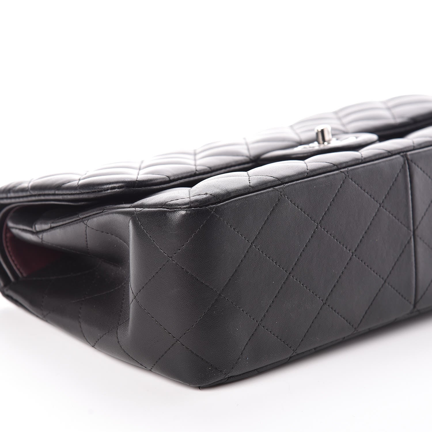 Chanel Lambskin Quilted Jumbo Double Flap Black 5 of 11