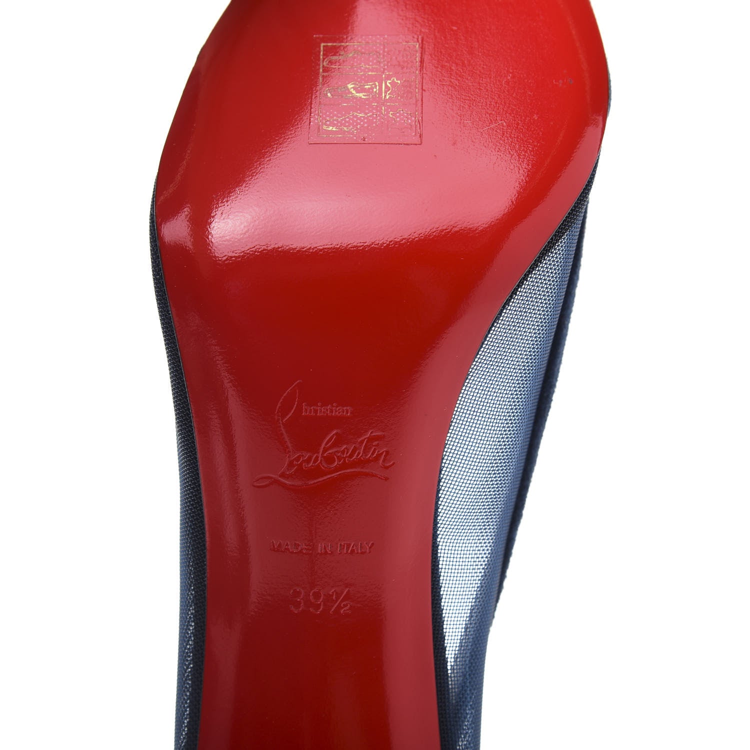 Christian Louboutin Veau Velours Rete Galativi 85 Pumps 39.5 Marine 7 of 8