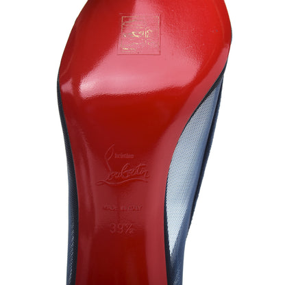 Christian Louboutin Veau Velours Rete Galativi 85 Pumps 39.5 Marine 7 of 8