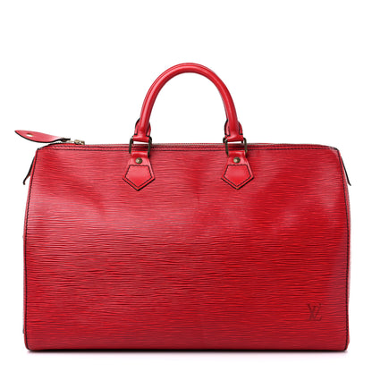 Louis Vuitton Epi Speedy 35 Castillan Red 1 of 22