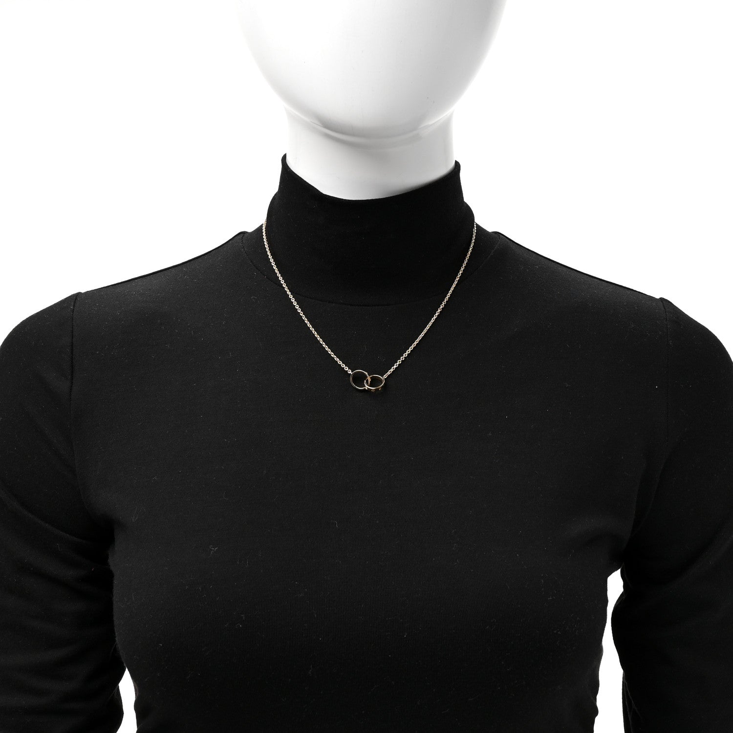 Cartier 18K Yellow Gold Interlocking LOVE Necklace 2 of 6