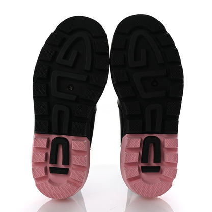 Gucci Calfskin Interlocking G Bicolor Chelsea Ankle Boots 39 Black Pink 6 of 9