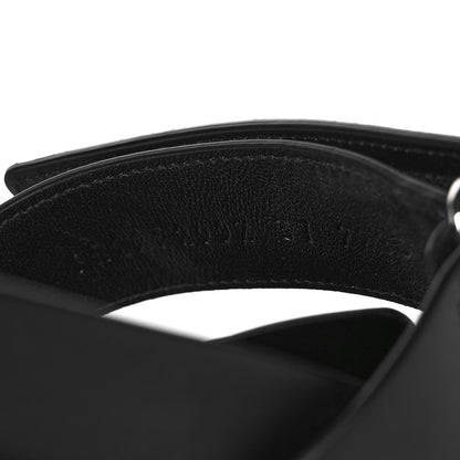 Hermes Calfskin Womens Chypre Sandals 37 Black 8 of 9