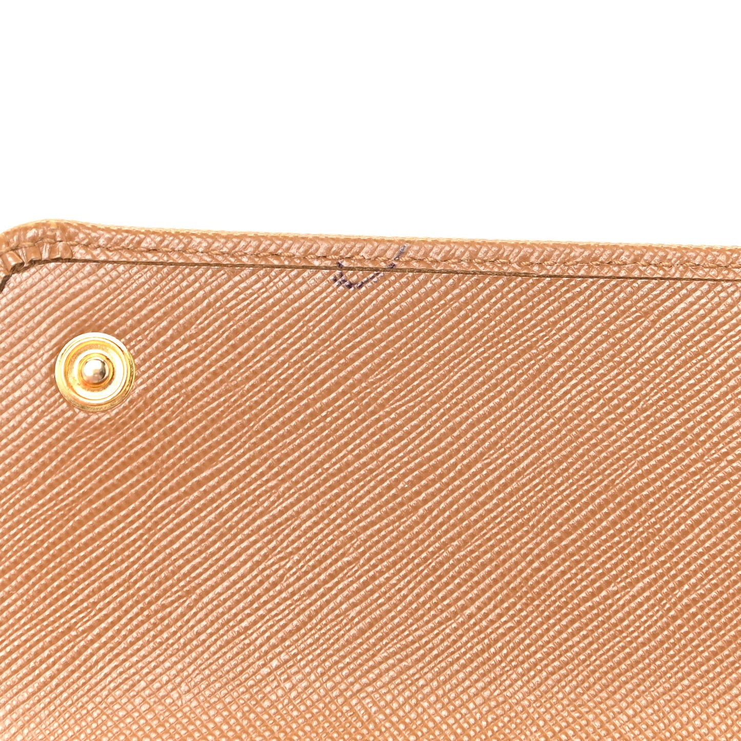 Saffiano Metal Oro Chain Wallet Caramel