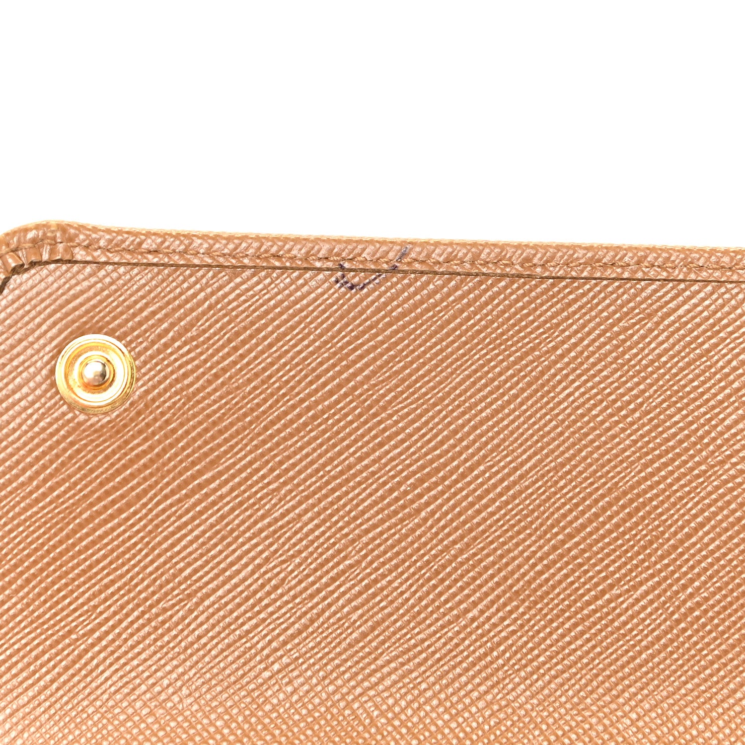 Prada Saffiano Metal Oro Chain Wallet Caramel 11 of 21