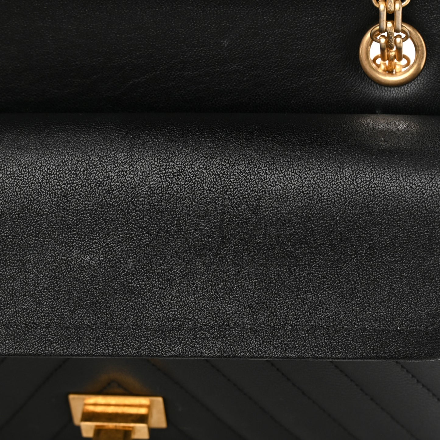 Sheepskin Chevron Quilted 2.55 Reissue 225 Flap Black
