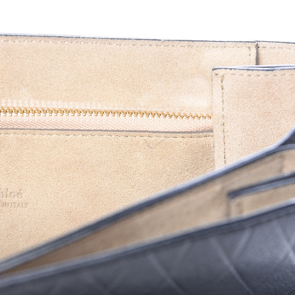 Chloe Calfskin Diamond Embossed Medium Faye Shoulder Bag Black 8 of 16