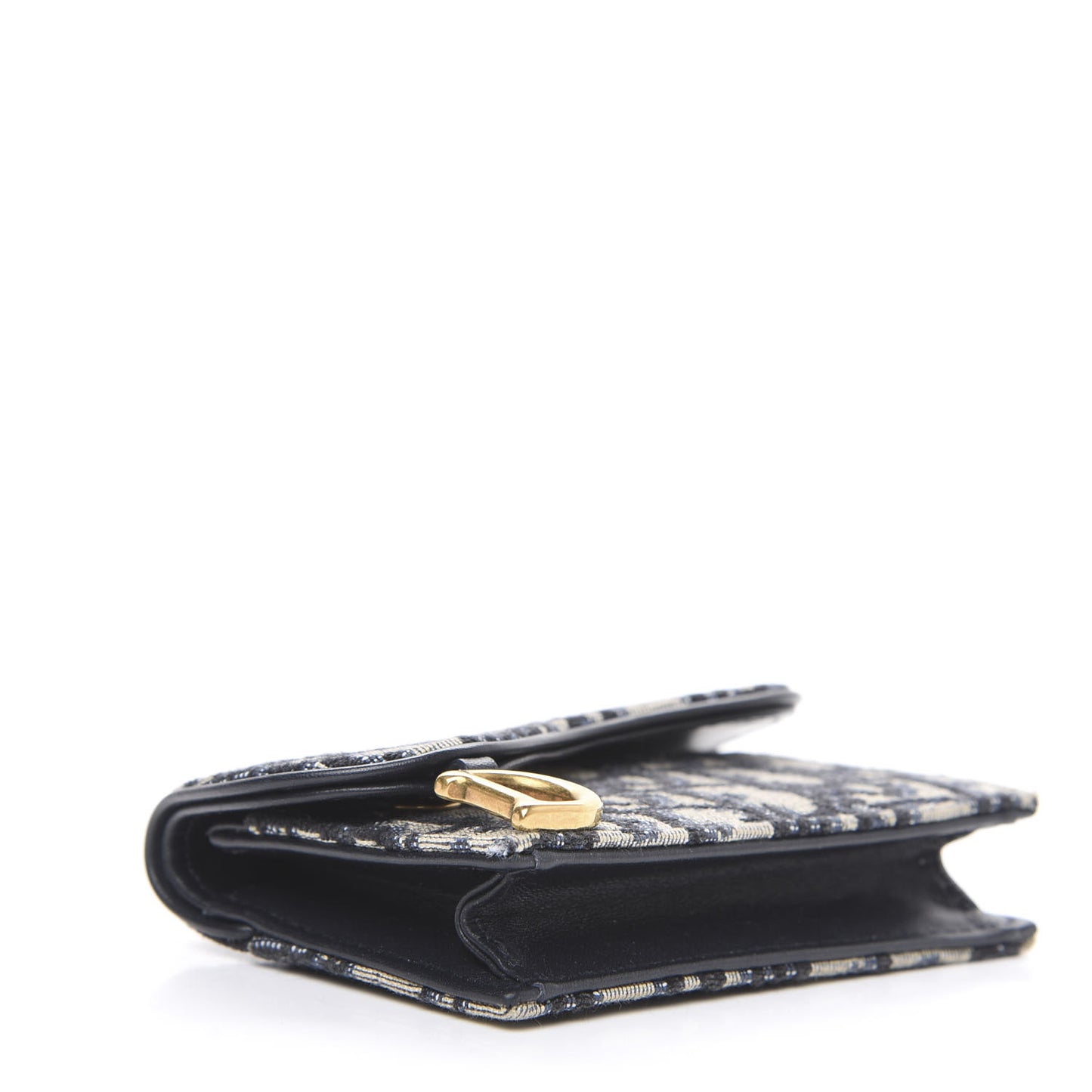 Oblique Saddle Card Holder Blue