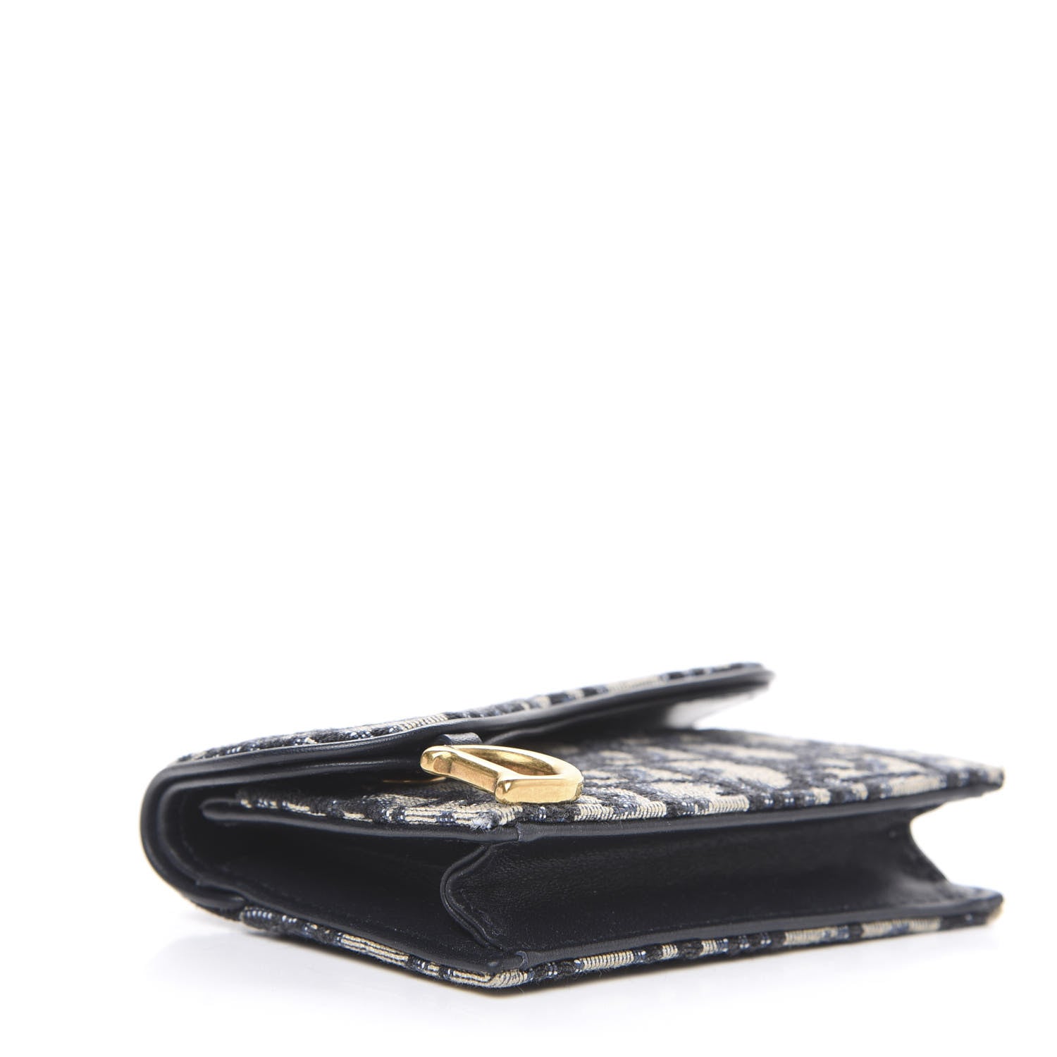 Christian Dior Oblique Saddle Card Holder Blue 4 of 8