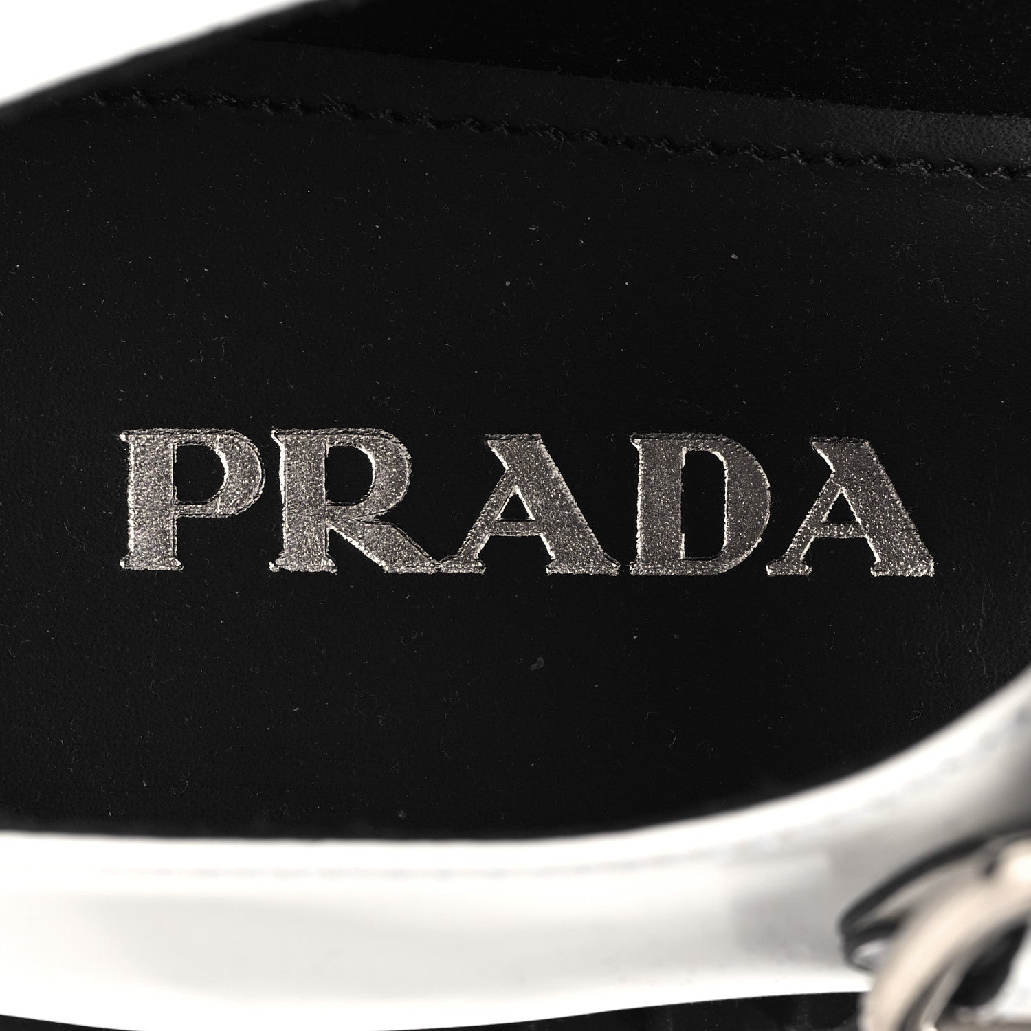 Prada Spazzolato Womens Mary Jane T Strap 40mm Loafers 39.5 White 9 of 9