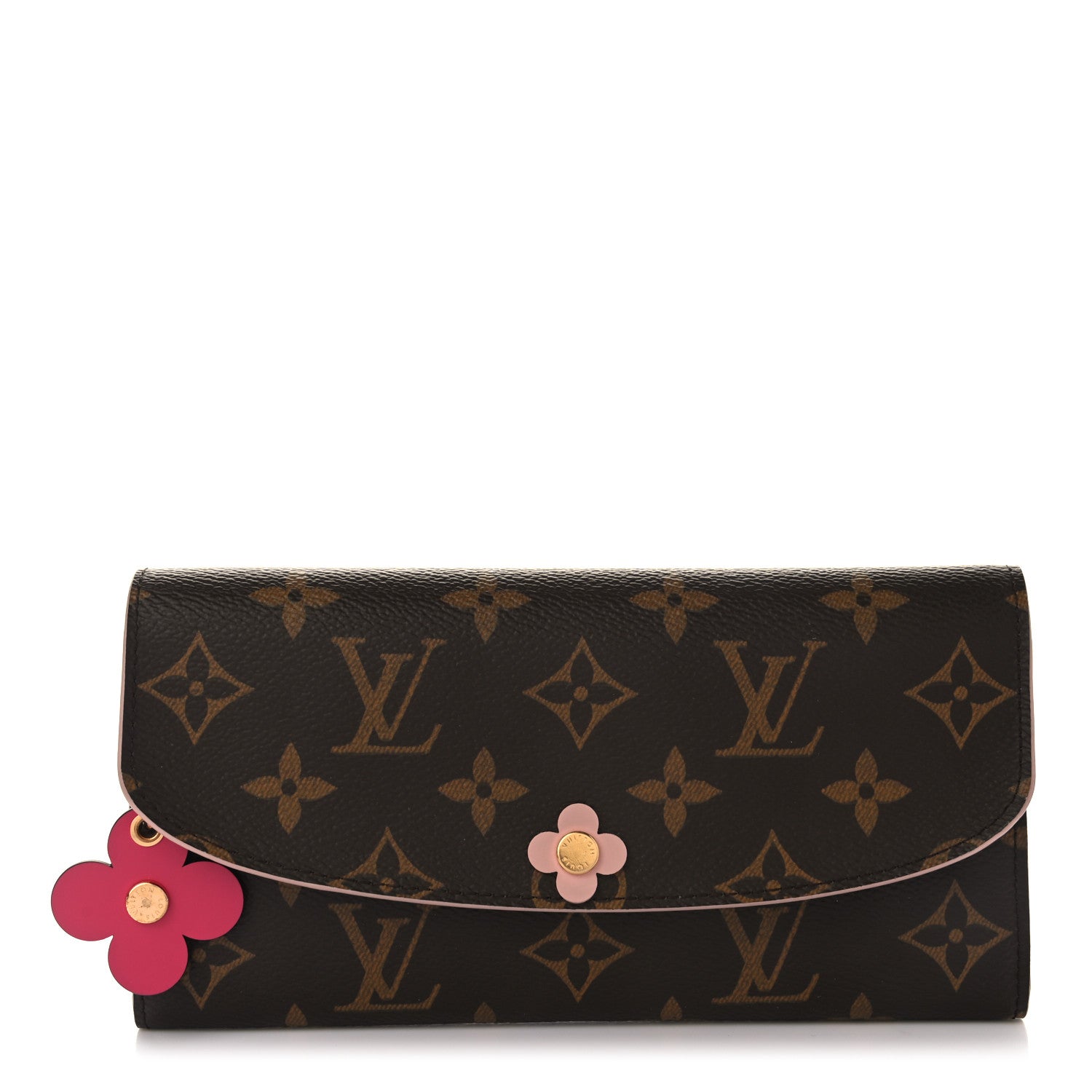 Louis Vuitton Monogram Bloom Flower Emilie Wallet Fuchsia 1 of 7