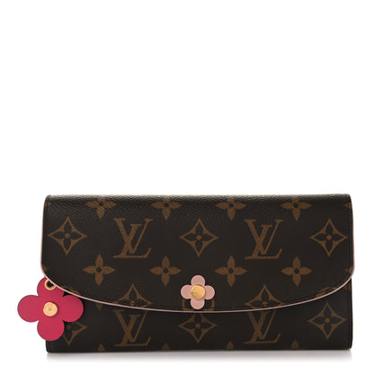 Louis Vuitton Monogram Bloom Flower Emilie Wallet Fuchsia 1 of 7