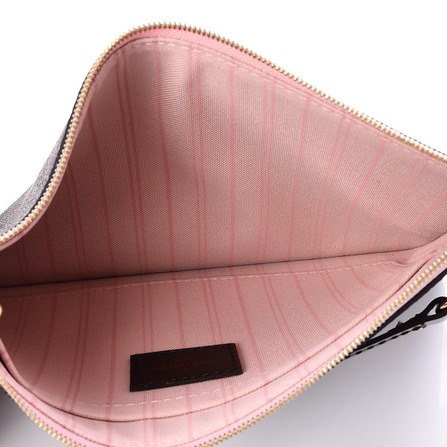 Damier Ebene Neverfull MM GM Pochette Rose Ballerine