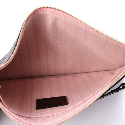Louis Vuitton Damier Ebene Neverfull MM GM Pochette Rose Ballerine 5 of 8