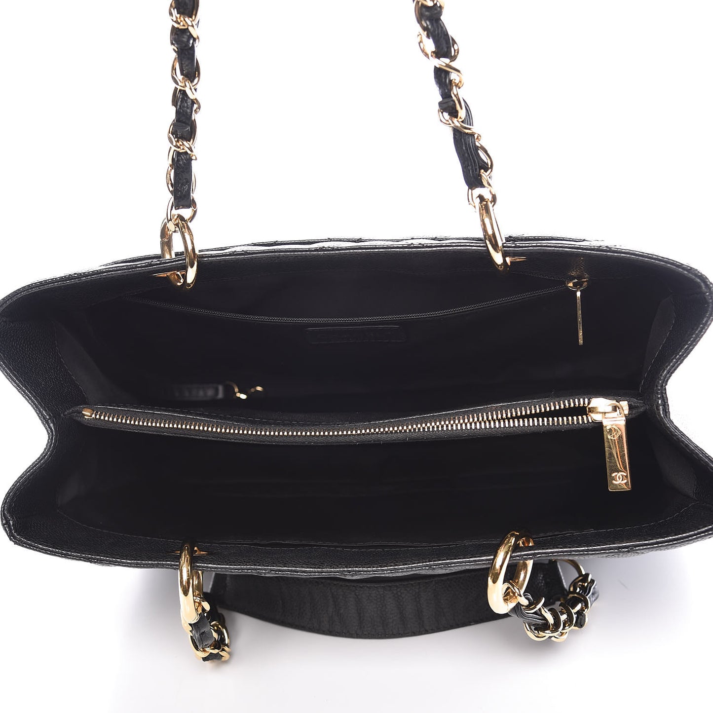 Caviar Quilted Grand Shopping Tote GST Black