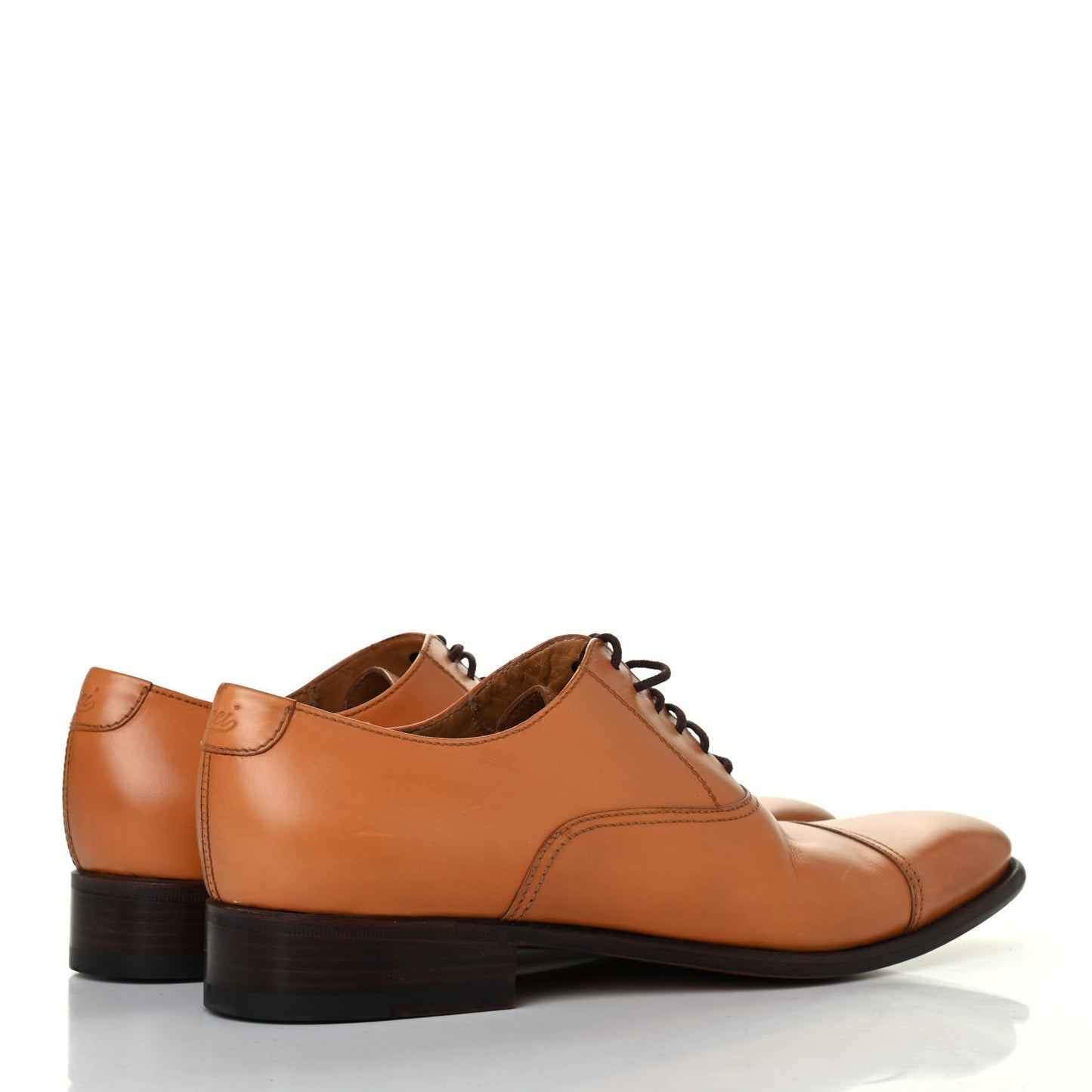 Calfskin Mens Captoe Oxford Loafers 10 Brown