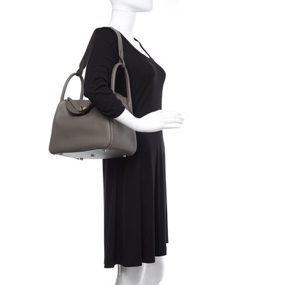 Hermes Taurillon Clemence Lindy 30 Etain 2 of 11