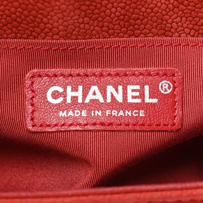 Chanel Iridescent Caviar Quilted Medium Boy Flap Red 6 of 12