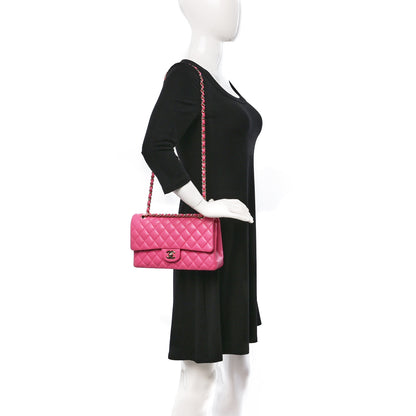 Chanel Caviar Quilted Medium Double Flap Pink 2 of 9