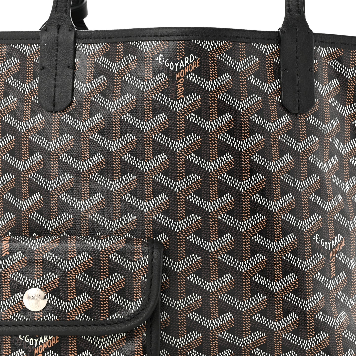 Goyardine Reversible Mini Anjou Black