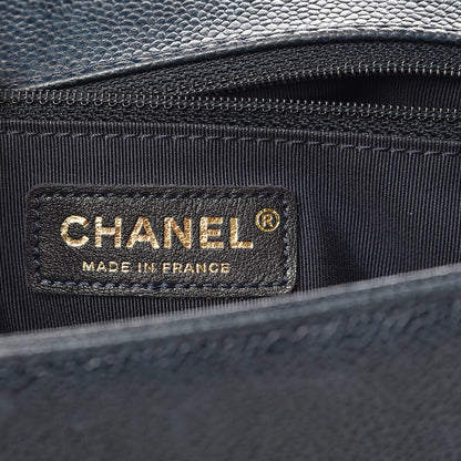 Chanel Caviar Quilted New Medium Boy Flap Blue 6 of 19