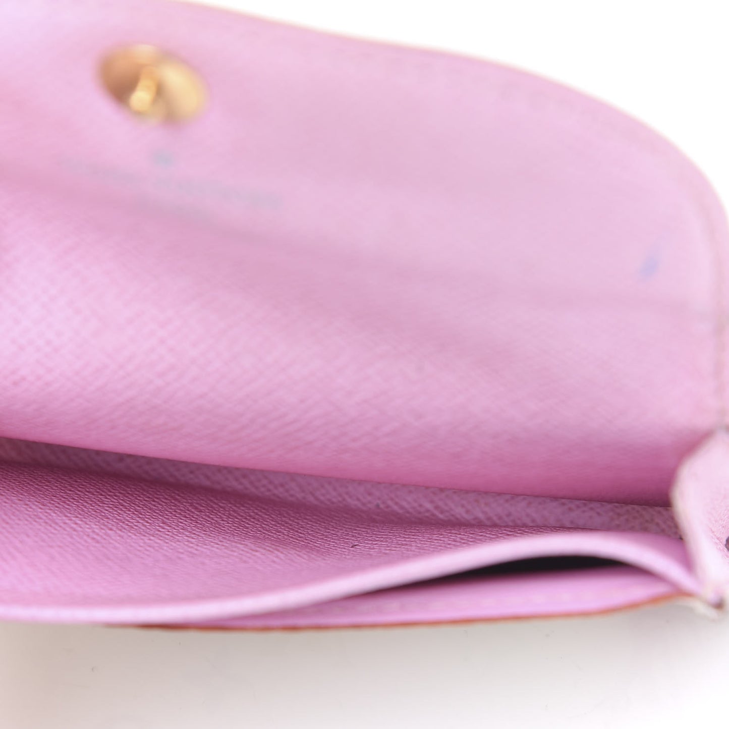 Monogram Multicolor Business Card Holder White Litchi