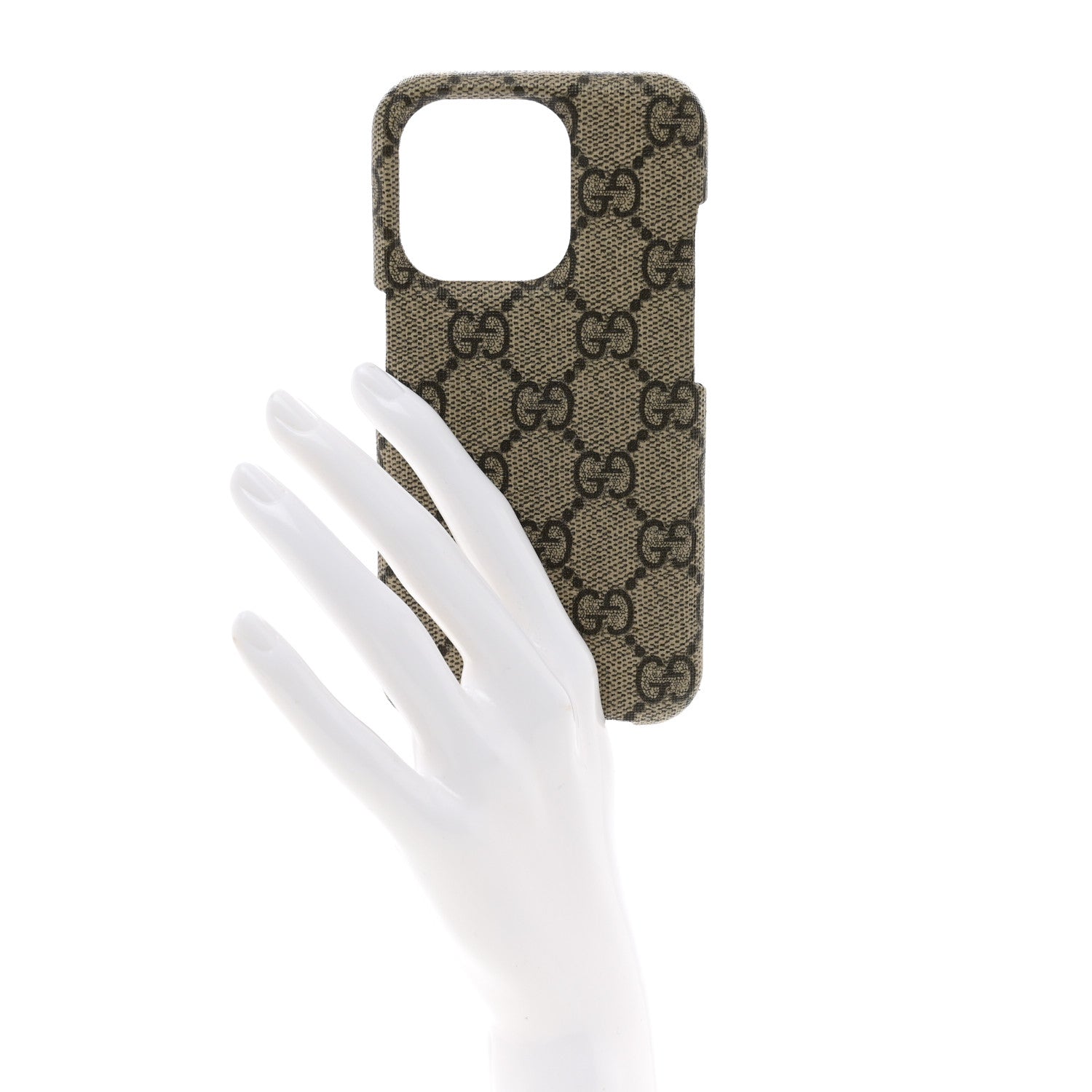 Gucci GG Supreme Monogram Ophidia iPhone 15 Pro Phone Case Beige Ebony 2 of 6