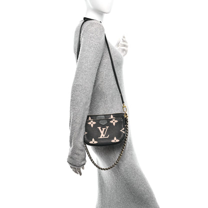 Louis Vuitton Empreinte Monogram Giant Multi Pochette Accessories Black Beige 2 of 9