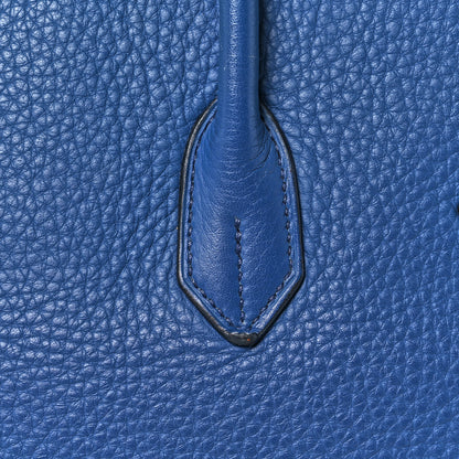 Hermes Taurillon Clemence Birkin 35 Bleu Brighton 7 of 43
