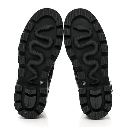 Gucci Nappa Frances GG Matelasse Platform Combat Boots 36 black 5 of 13