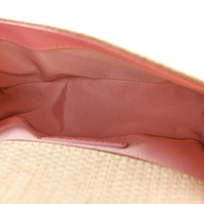 Chanel Cotton Canvas Calfskin Chevron Embroidered Small Boy Flap Beige Pink 5 of 10