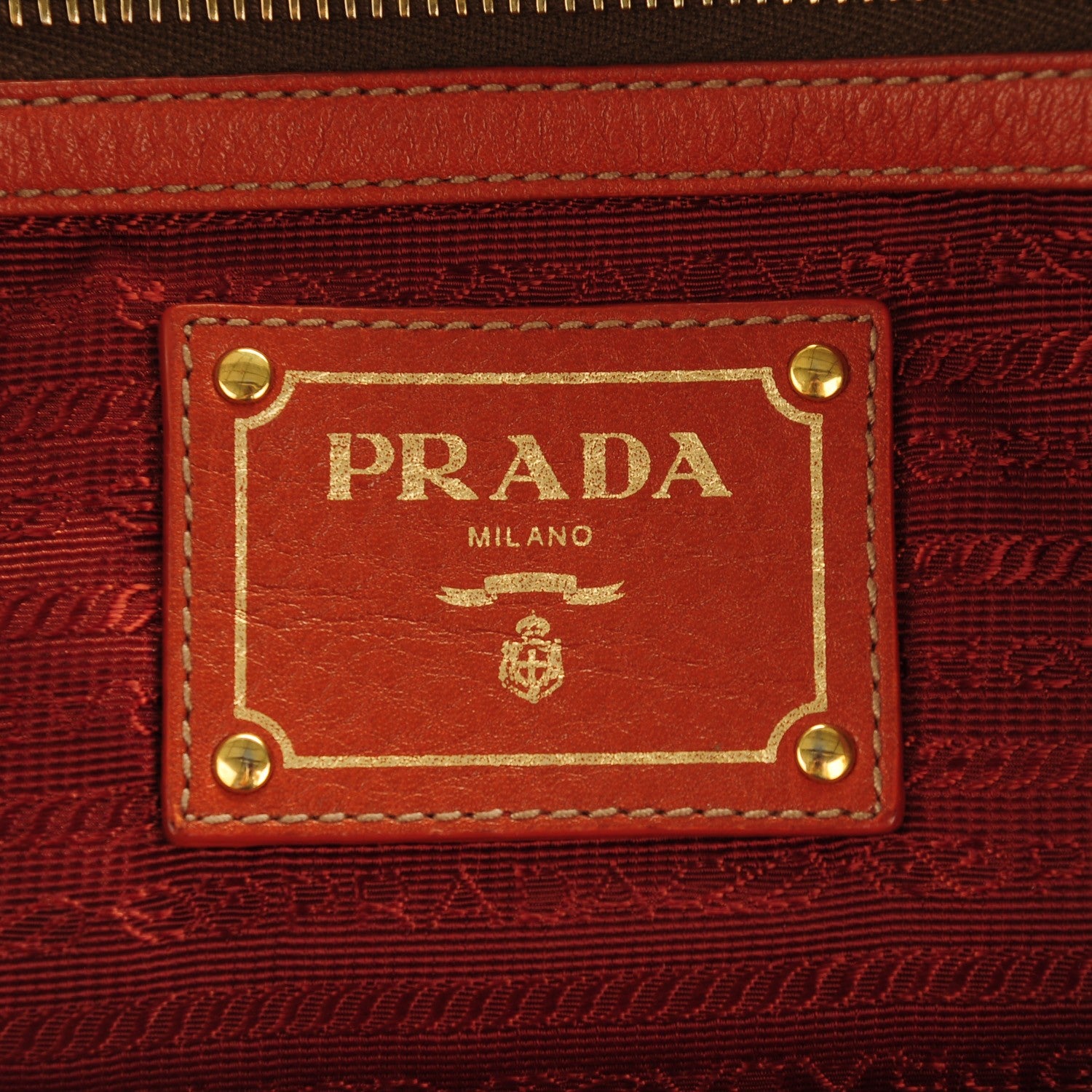 Prada Vitello Daino Tote Rame 6 of 7