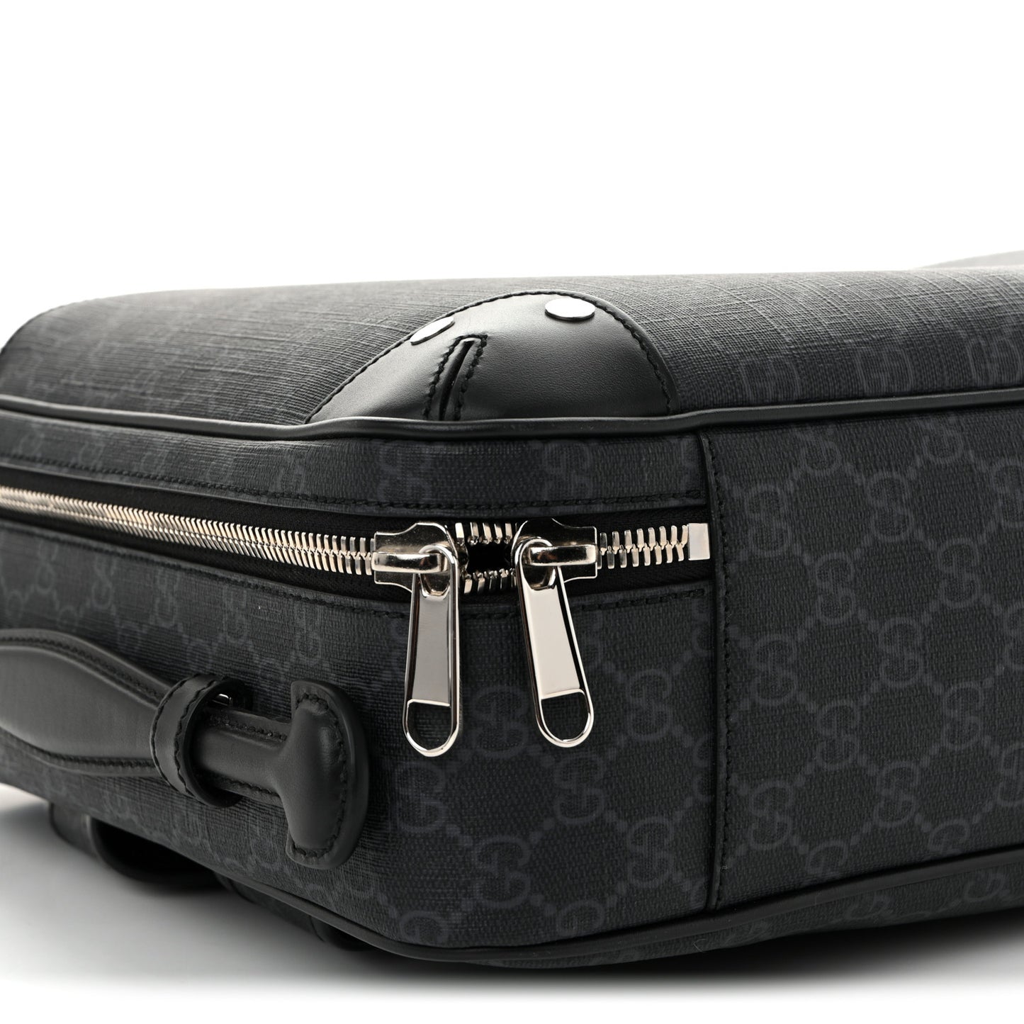 GG Supreme Monogram Briefcase Backpack Black Grey