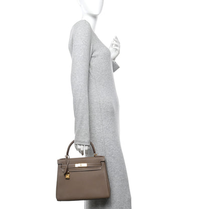 Hermes Togo Kelly Retourne 28 Etoupe 2 of 16