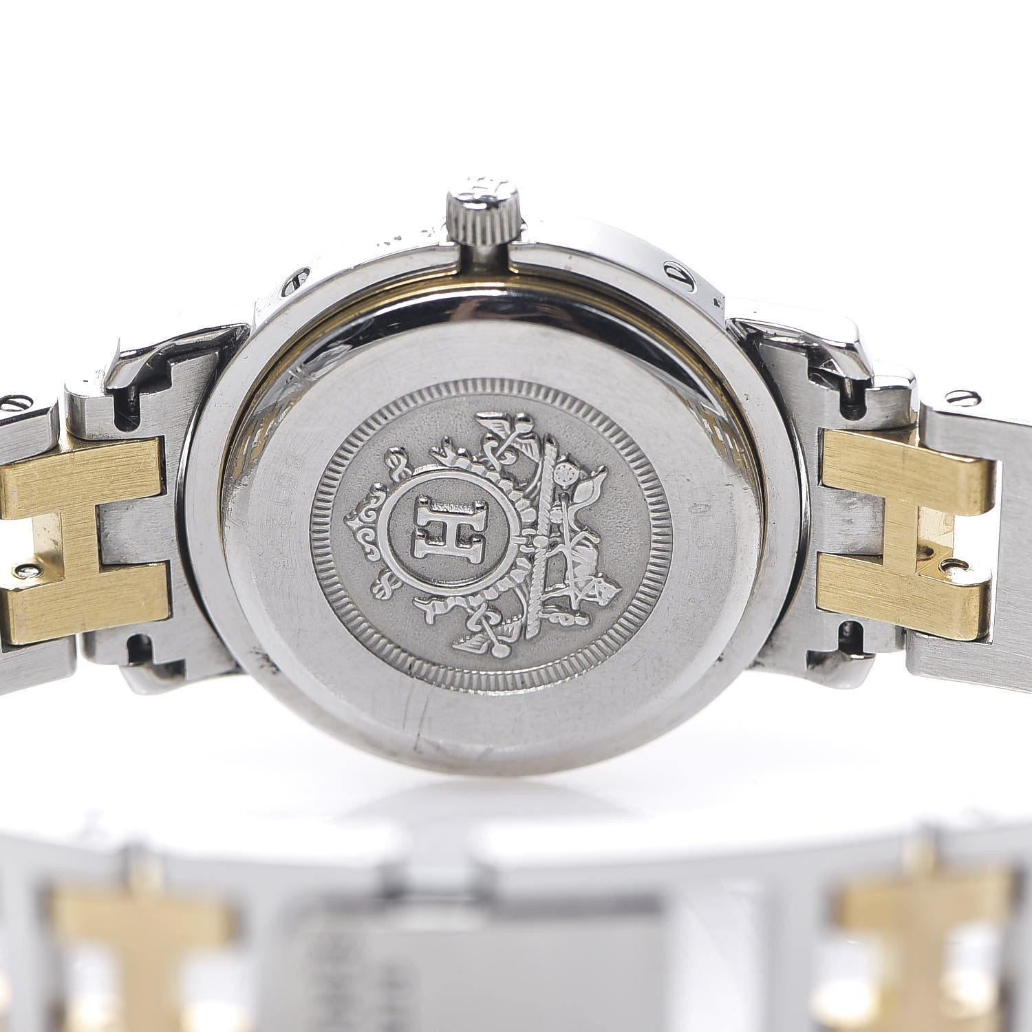 Hermes Stainless Steel 24mm Clipper Quartz Watch Gold 4 of 5