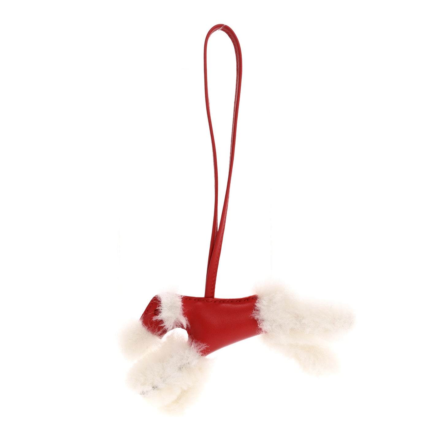Milo Lambskin Shearling Budy Charm Rouge Radieux