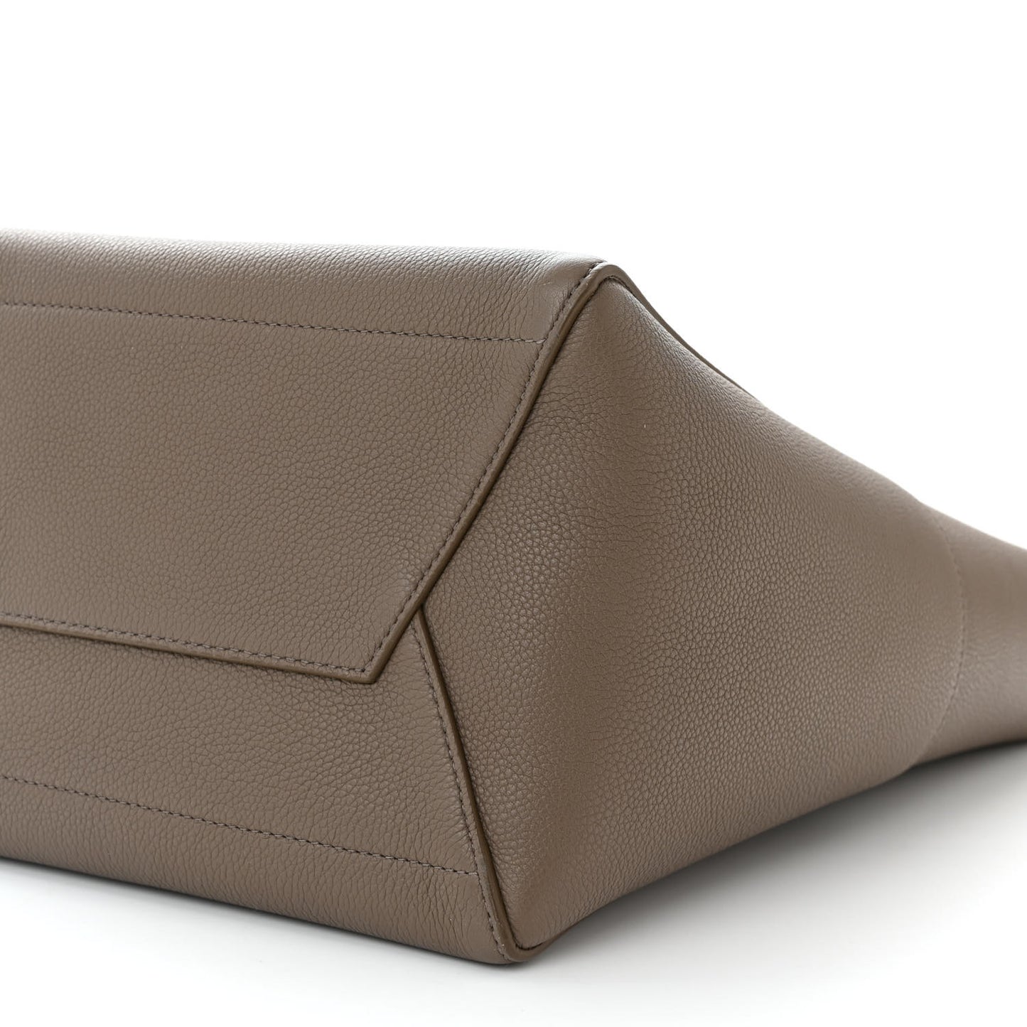Soft Grained Calfskin Sangle Bucket Bag Taupe