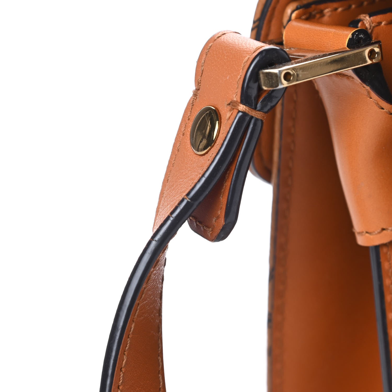 MCM Visetos Studded Victory Patch Patricia Shoulder Bag Cognac 17 of 19