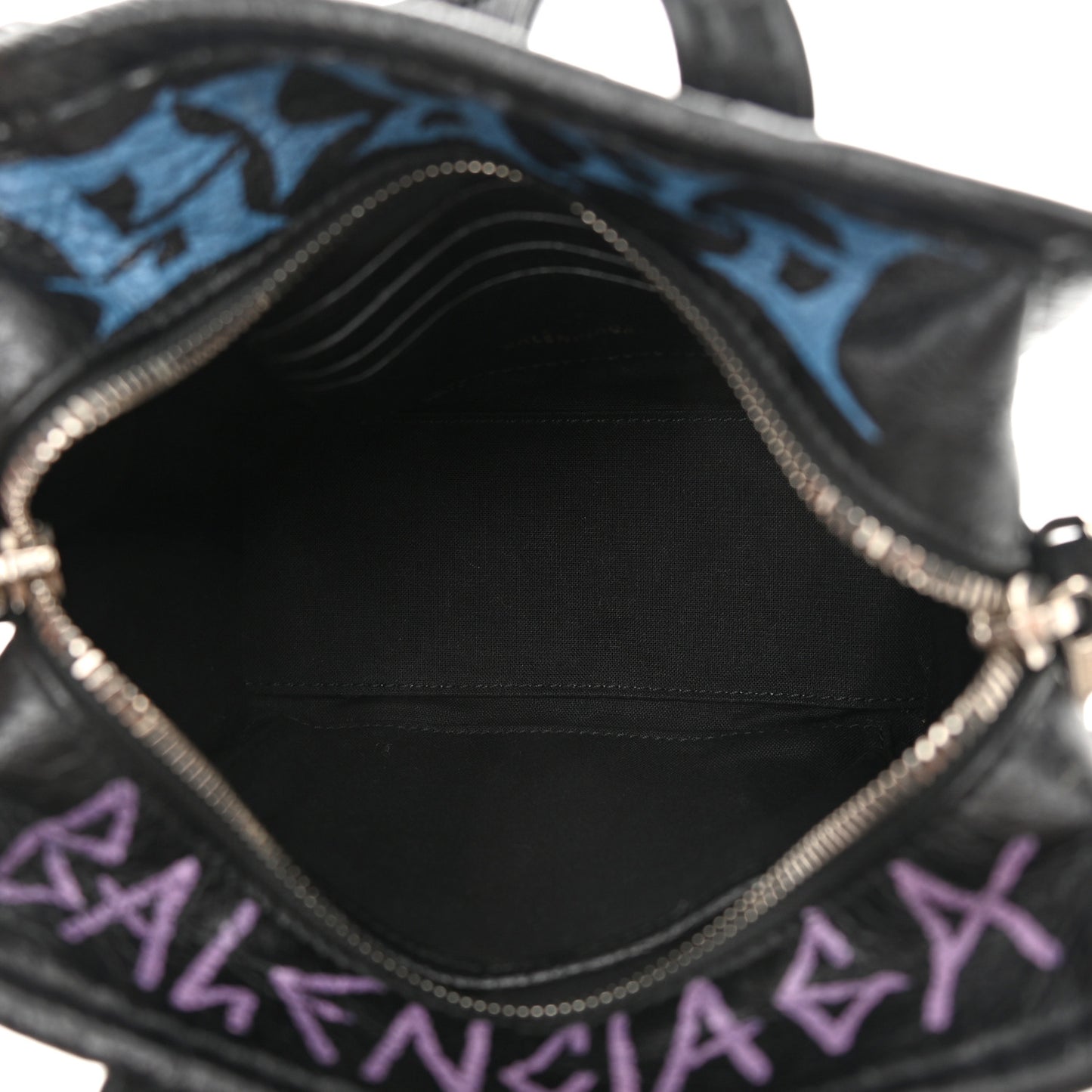 Agneau Arena Graffiti All Over XXS Bazar Shopper Tote Black Multicolor