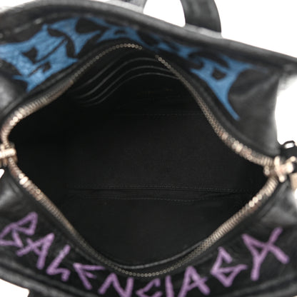 Balenciaga Agneau Arena Graffiti All Over XXS Bazar Shopper Tote Black Multicolor 5 of 12