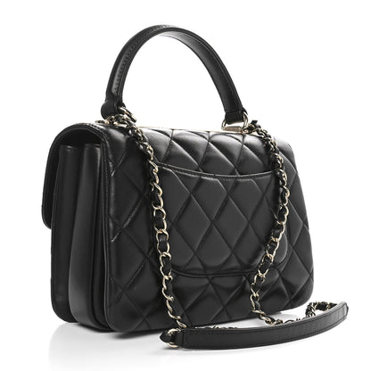 Chanel Lambskin Quilted Small Trendy CC Dual Handle Flap Bag Black 3 of 11
