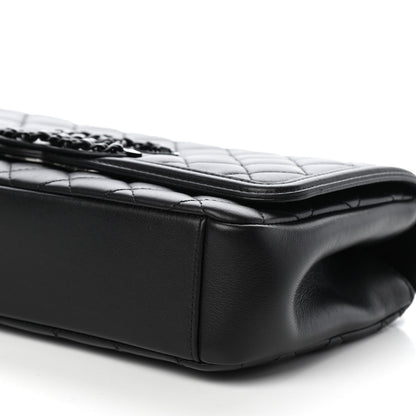 Chanel Calfskin Quilted Medium CC Filigree Flap Black 9 of 10