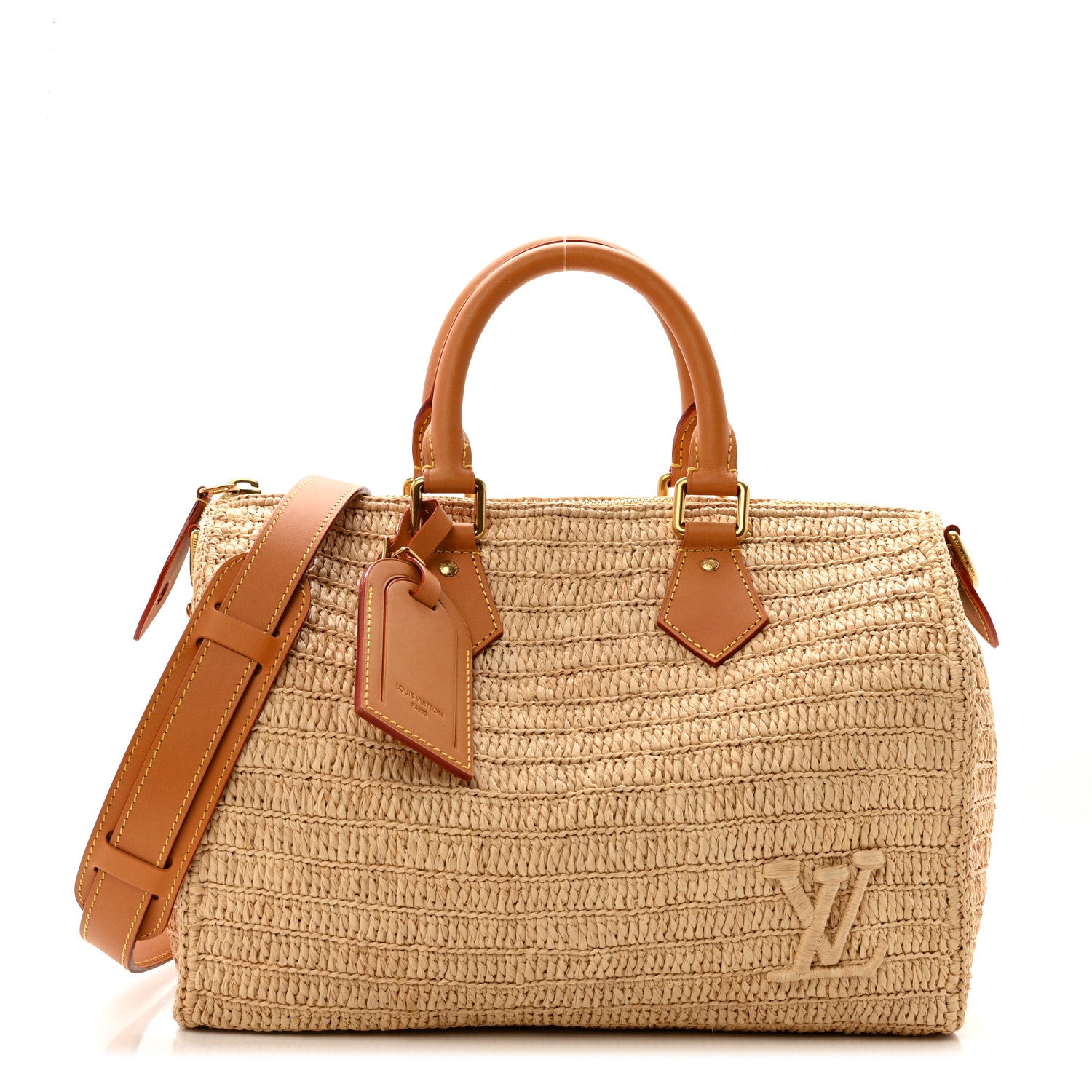 Louis Vuitton Raffia Speedy Bandouliere 30 Natural Tan 1846339