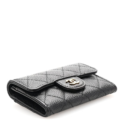 Chanel Caviar Quilted Flap Card Holder Wallet Black 7 of 18