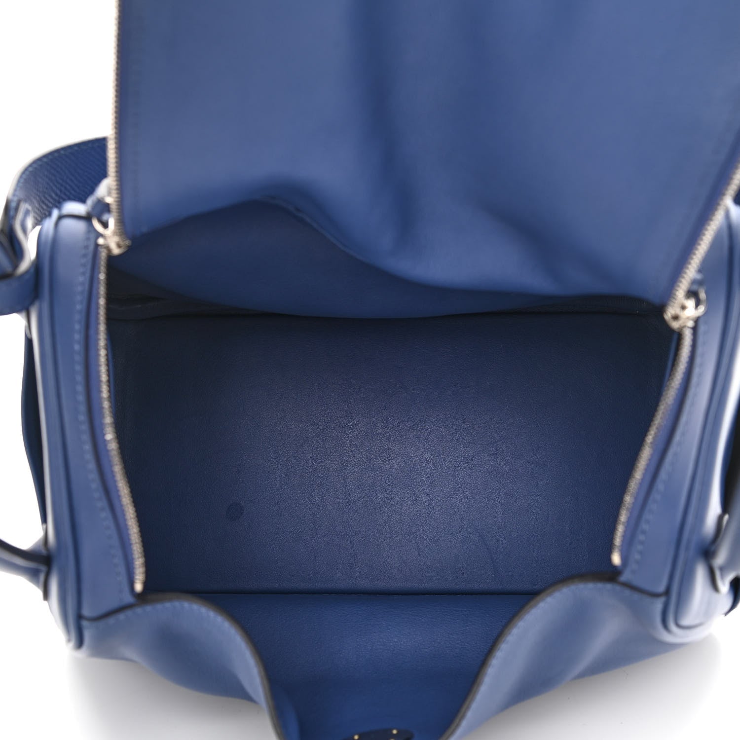 Hermes Swift Epsom Lindy 26 Tressage De Cuir Bleu Brighton Capucine Bleu Saphir 5 of 13