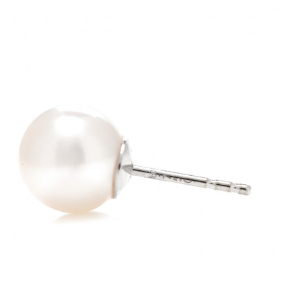 Mikimoto 18K White Gold Akoya Pearl 8mm Stud Earrings 3 of 4