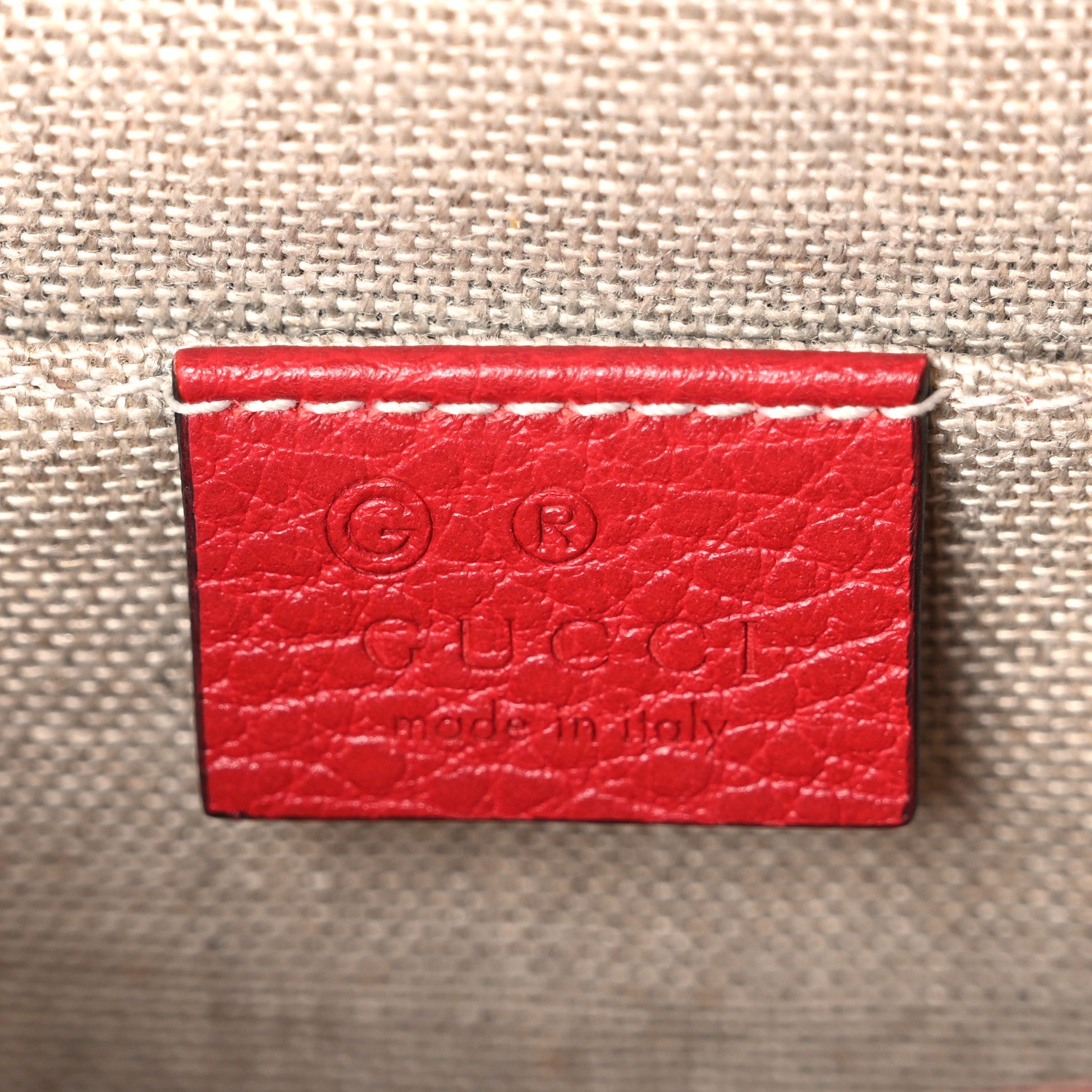 Gucci Dollar Calfskin Small Interlocking G Shoulder Bag Red 6 of 11