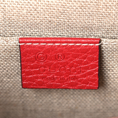 Gucci Dollar Calfskin Small Interlocking G Shoulder Bag Red 6 of 11