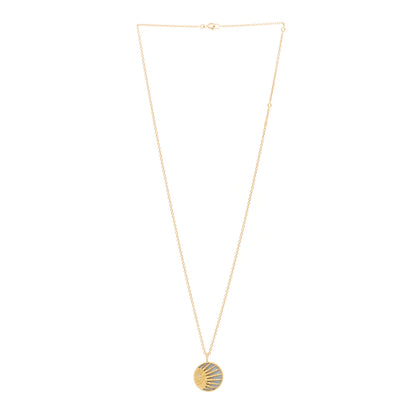 Christian Dior 18K Yellow White Gold Diamond Black Onyx Mother of Pearl Rose Celeste Medallion Pendant Necklace 3 of 7