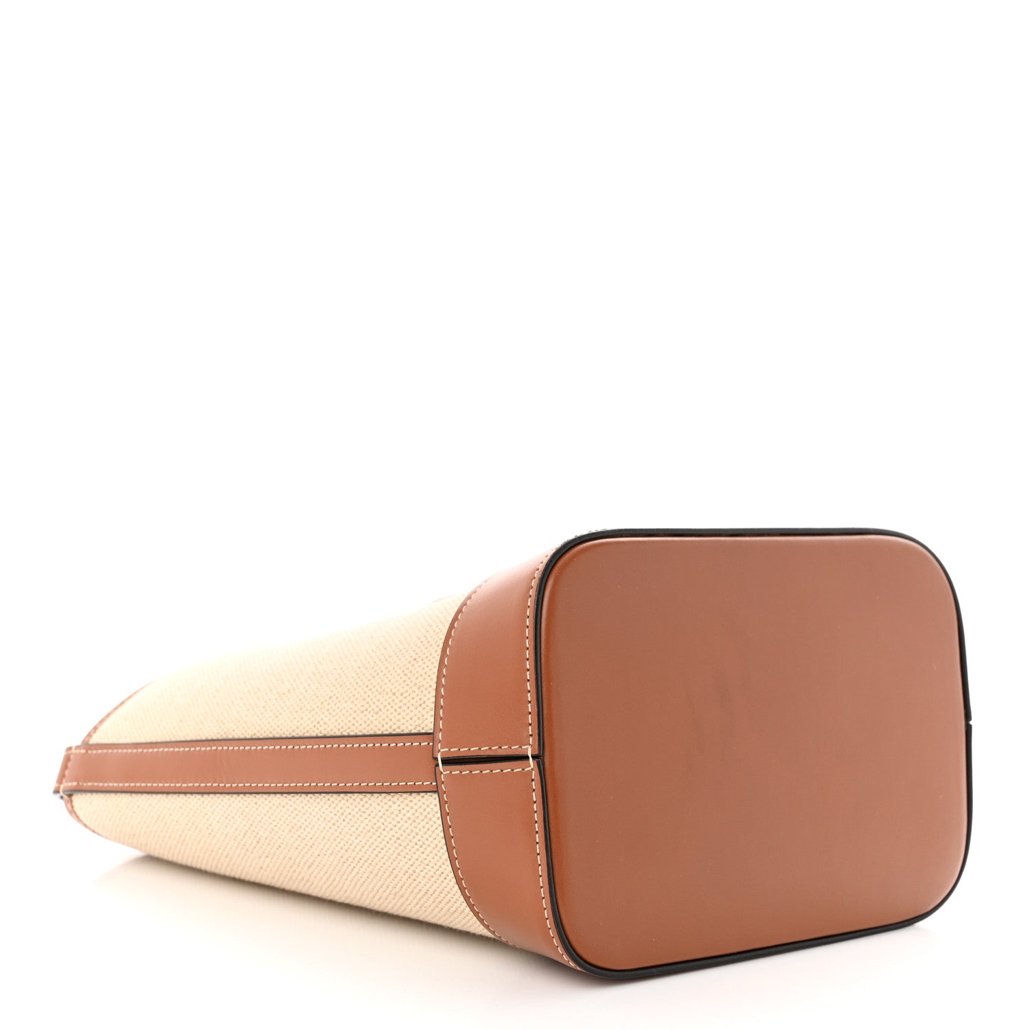 Celine Canvas Calfskin Triomphe Small Bucket Bag Vanilla Tan 4 of 12